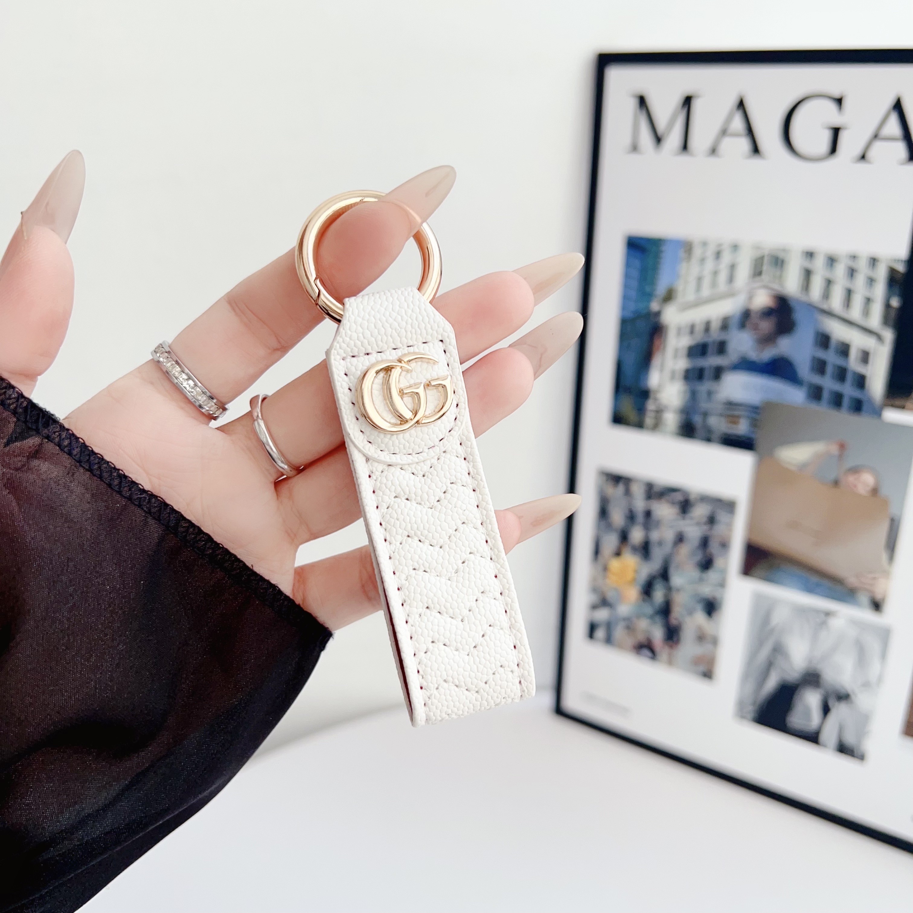 Gucci Luxury Leather Keychain