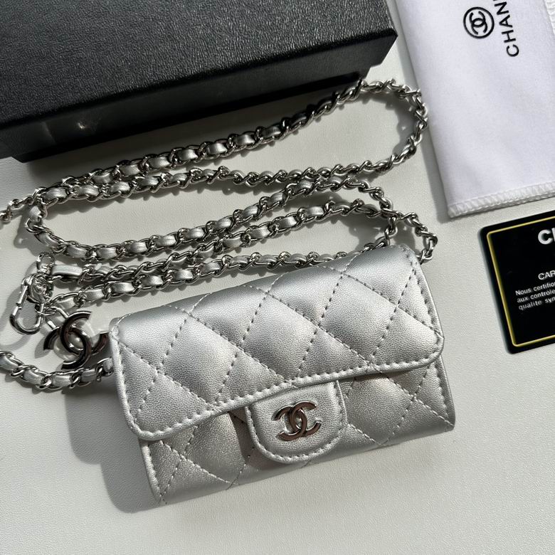 Luxury Leather CH Crossbody Coin Purse