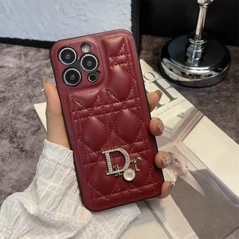 Leather 3D Diamond CD iPhone Case