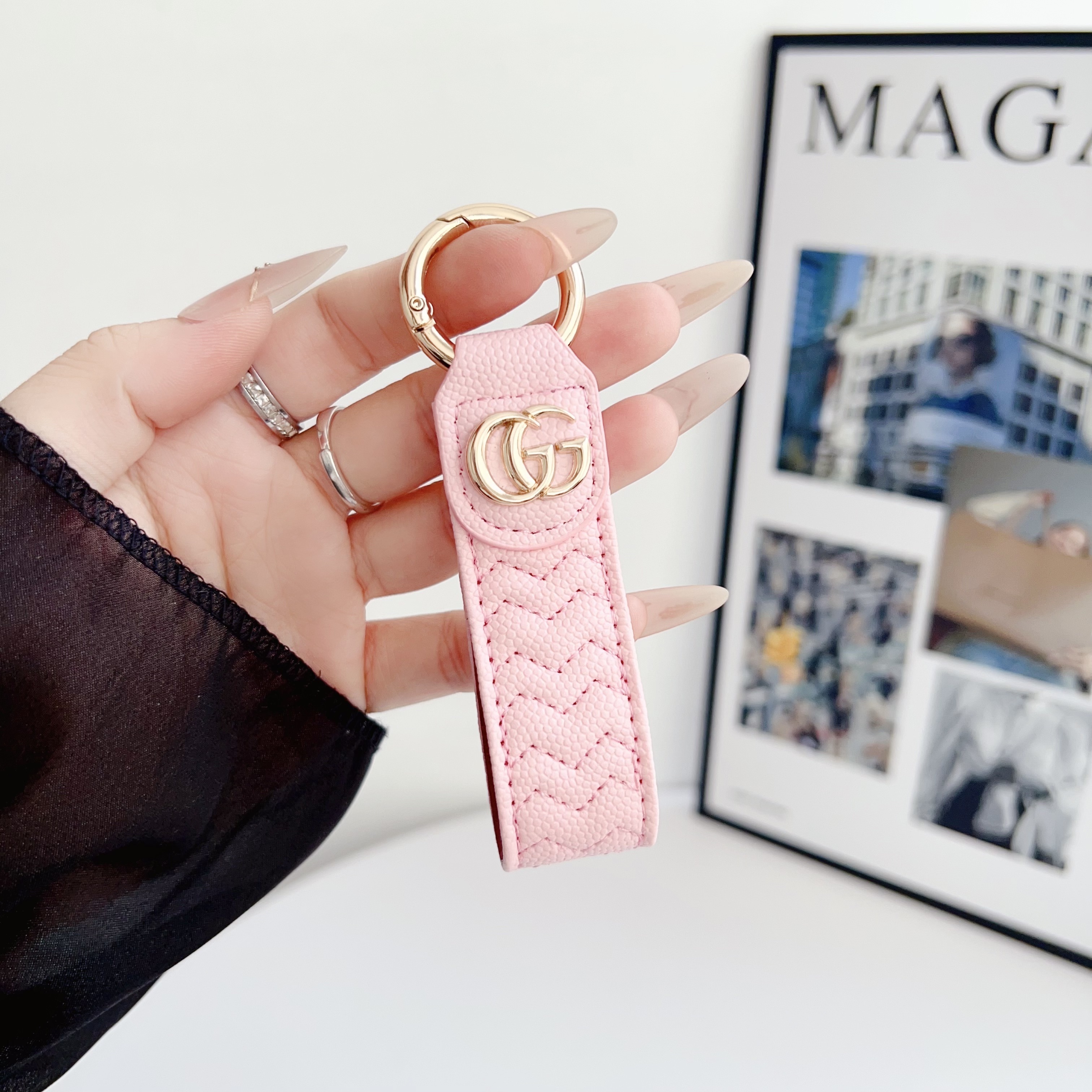 Gucci Luxury Leather Keychain