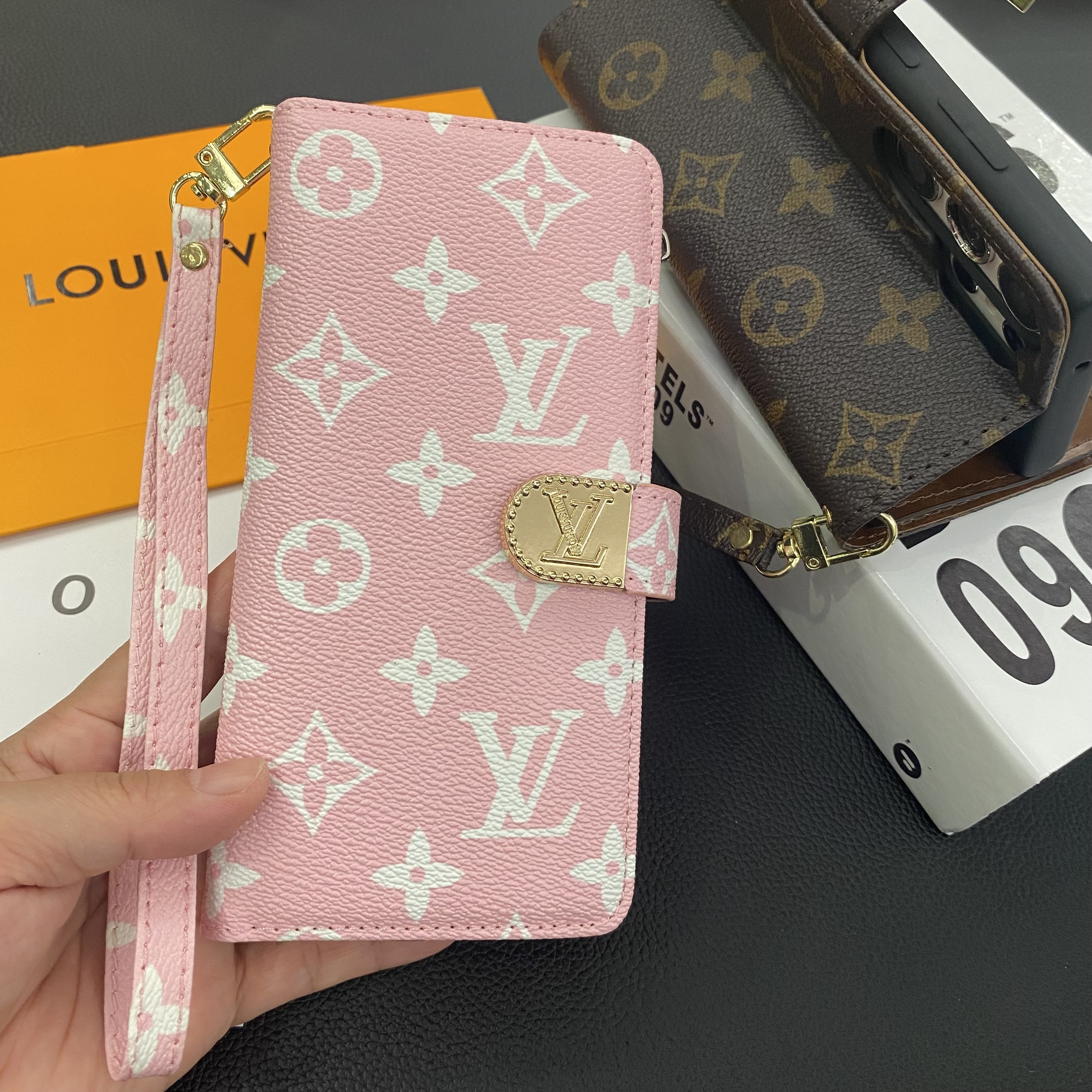 Louis Vuitton Gucci Luxury Leather Samsung Wallet Case 