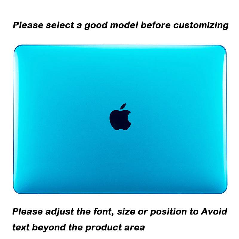 Transparent Sky Blue Macbook case customizable-BELKCASE