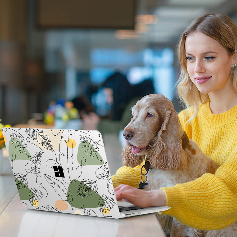 Abstract Green Leaves Microsoft Surface Laptop Case-BELKCASE