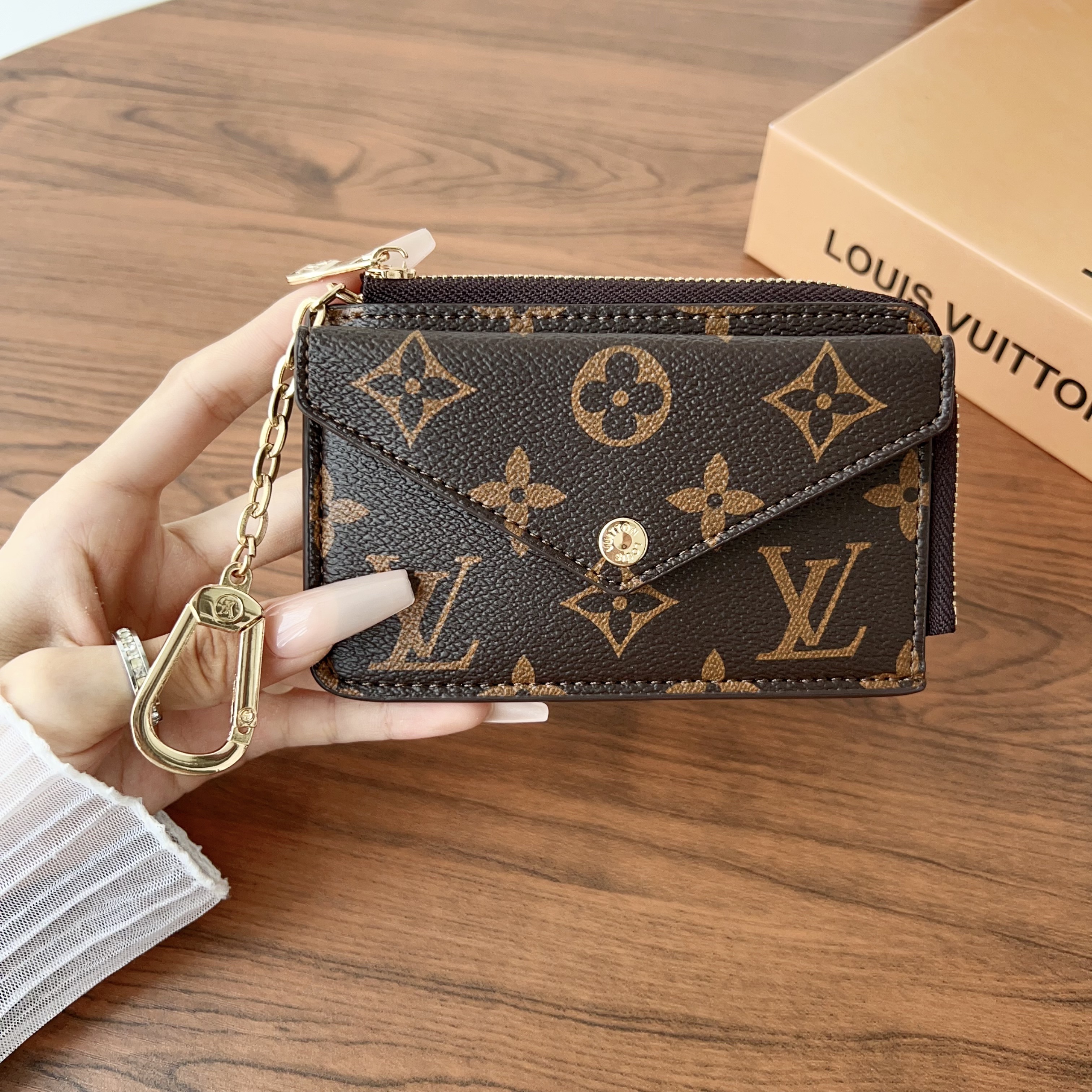 Luxury Leather Zipper Wallet Card Holder & Coin Purse