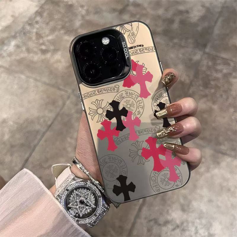 Chrome Hearts iPhone Case- Electroplated laser glitter