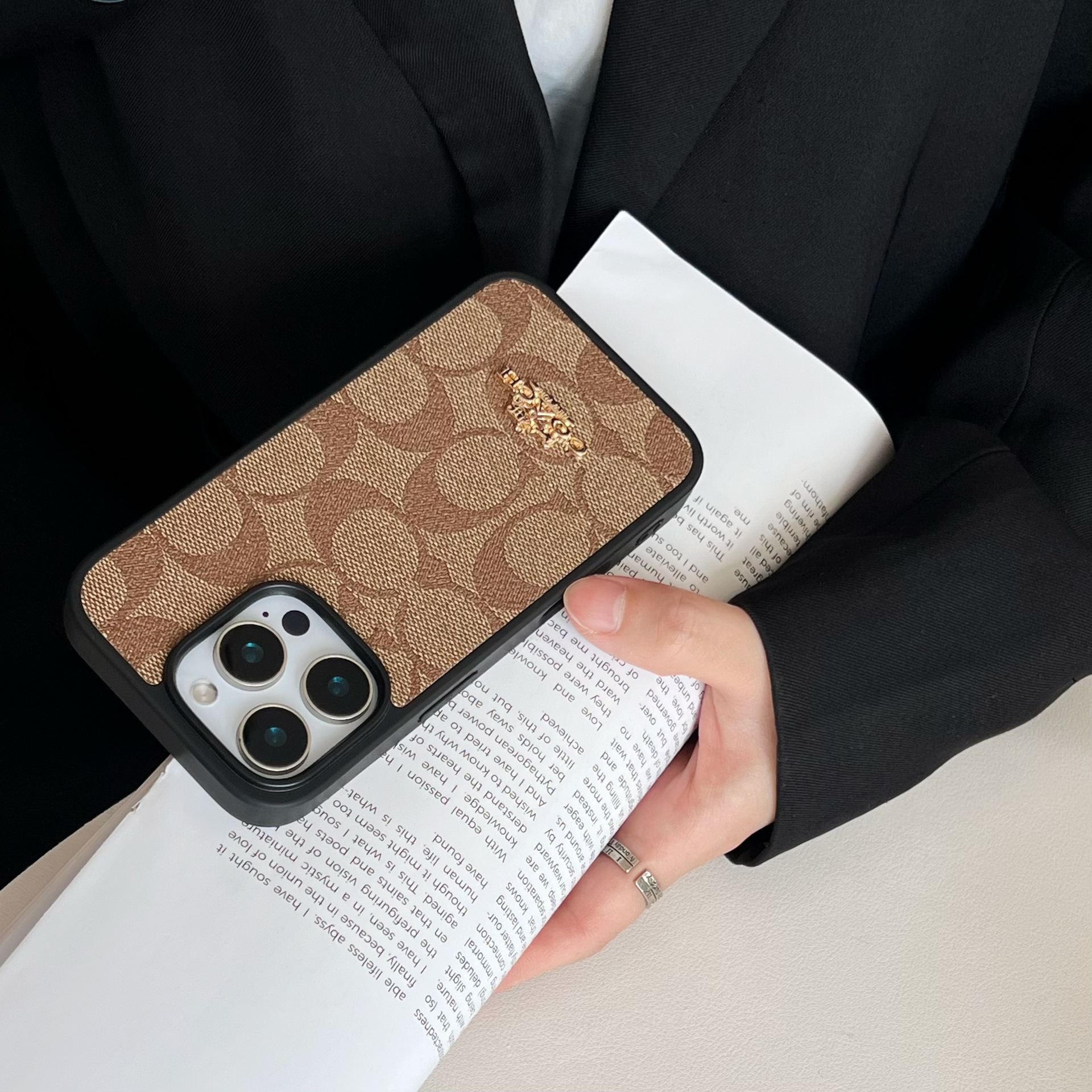 Coach Luxury Leather iPhone Case