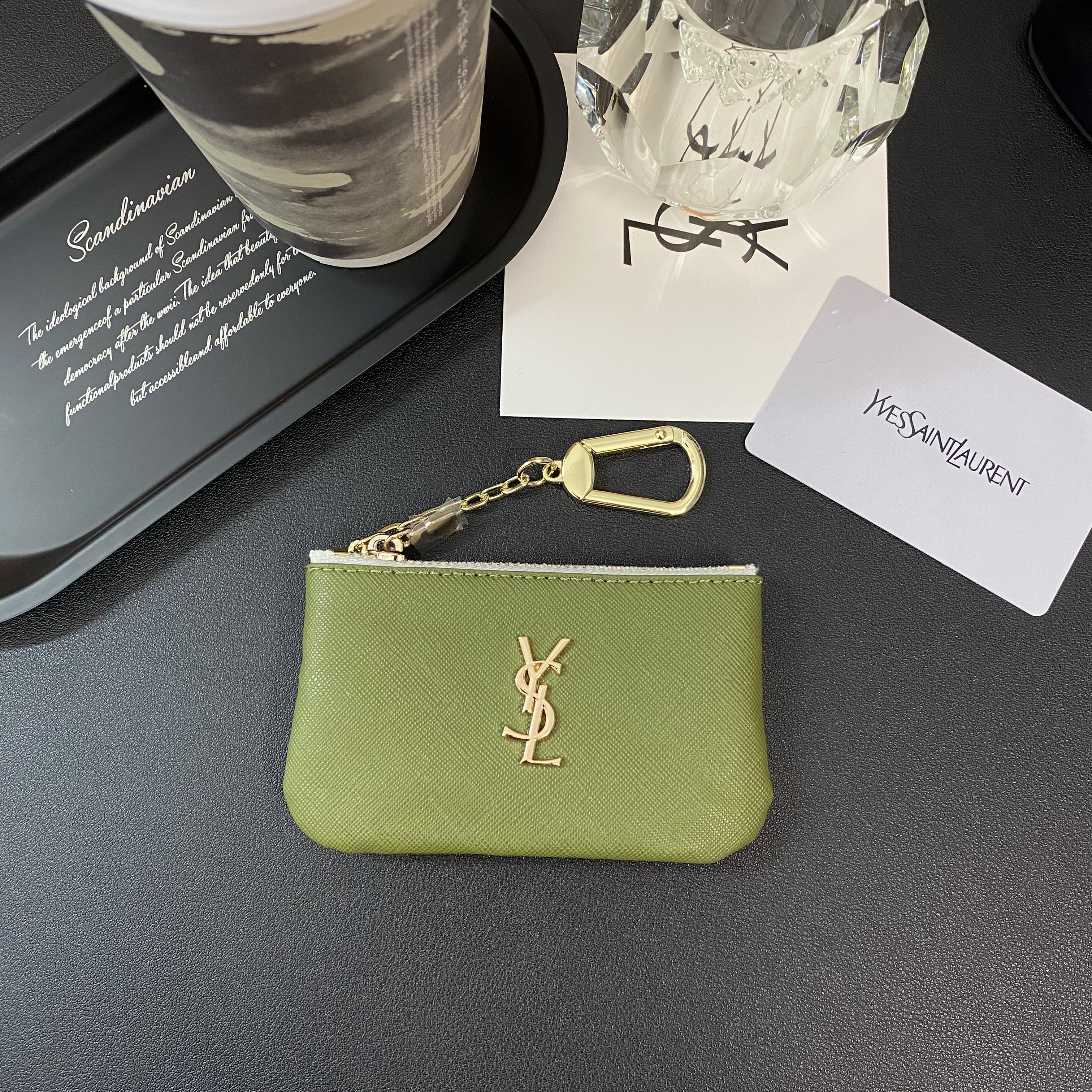 Luxury Leather Zipper Coin Purse