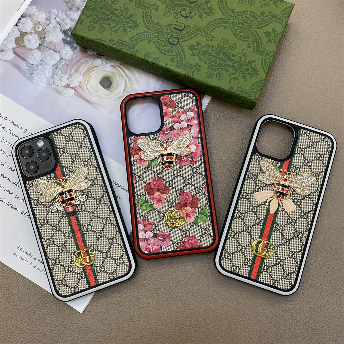 Gucci Leather iPhone Case