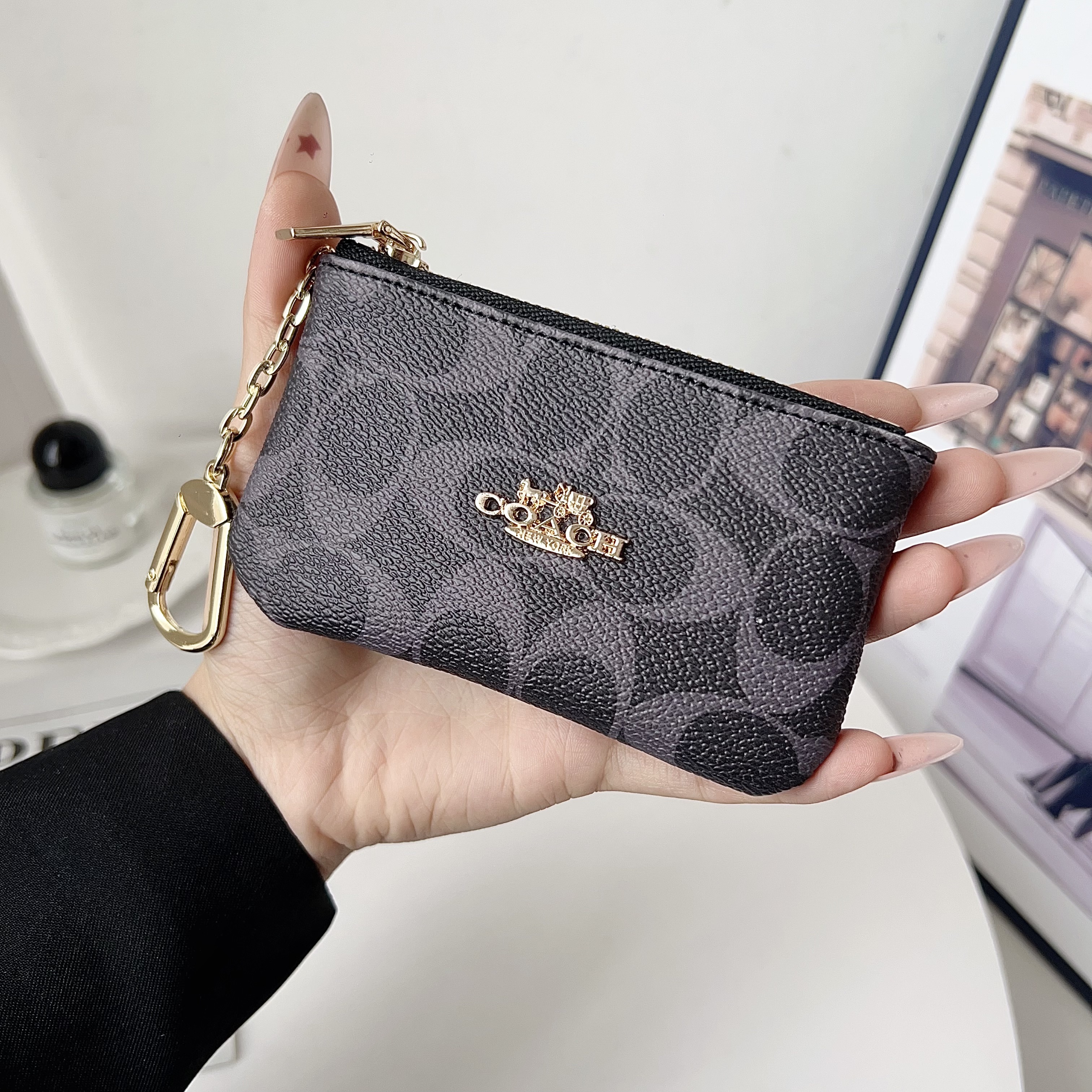 Coach Luxury Leather Zipper Coin Purse