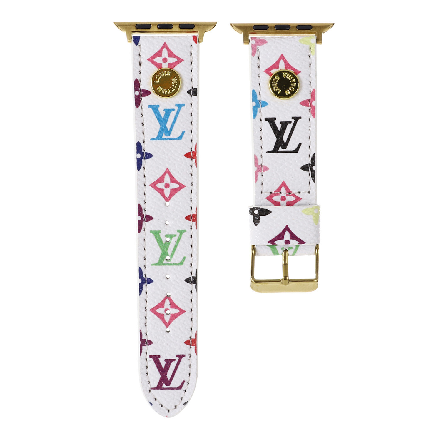Louis Vuitton Luxury Leather Rivet Apple Watch Band