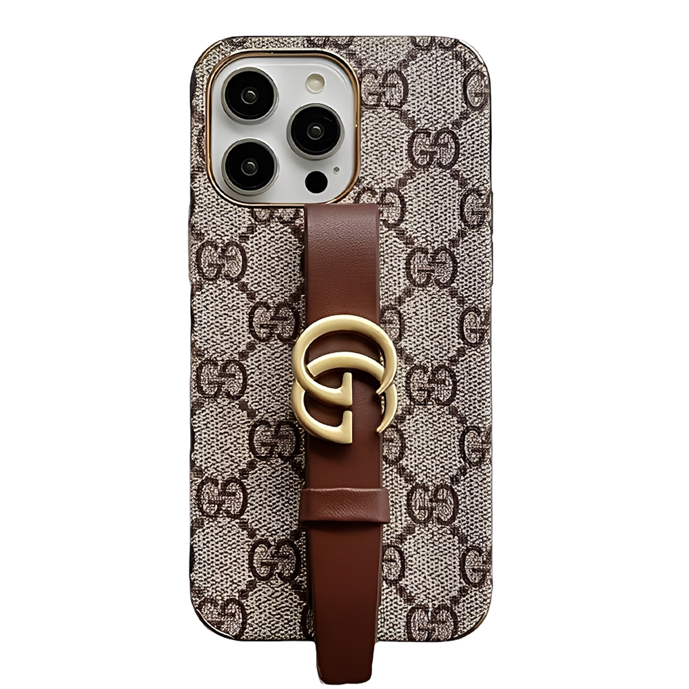 Gucci Vintage Leather iPhone Case With Holder