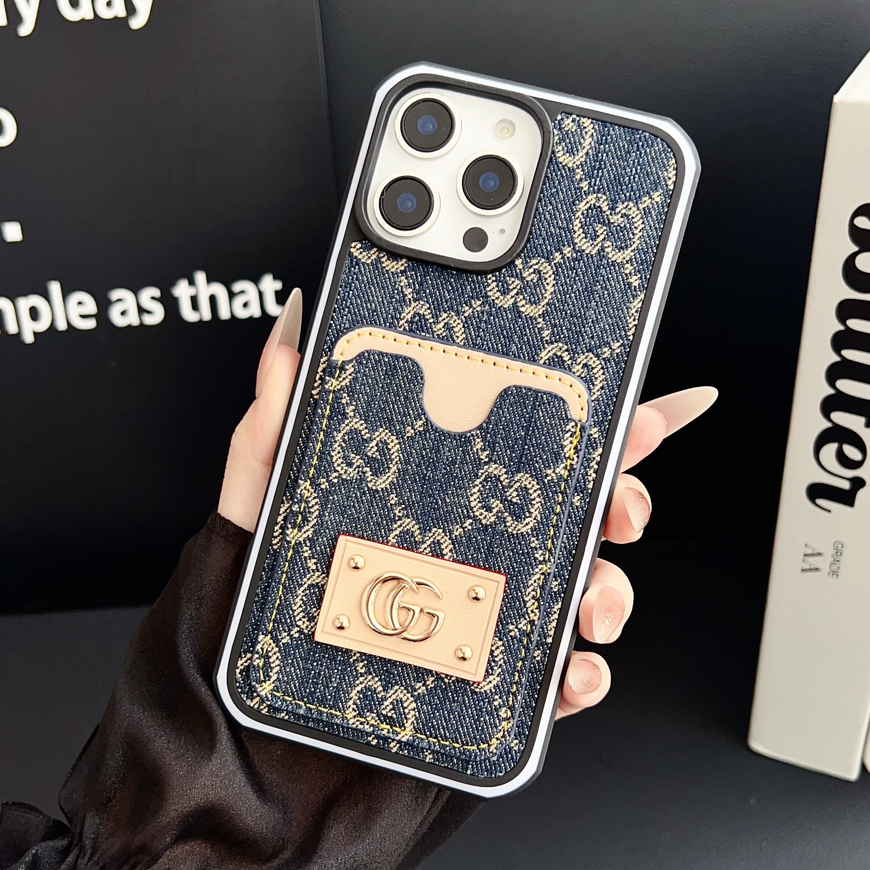Gucci Denim Canvas iPhone Case