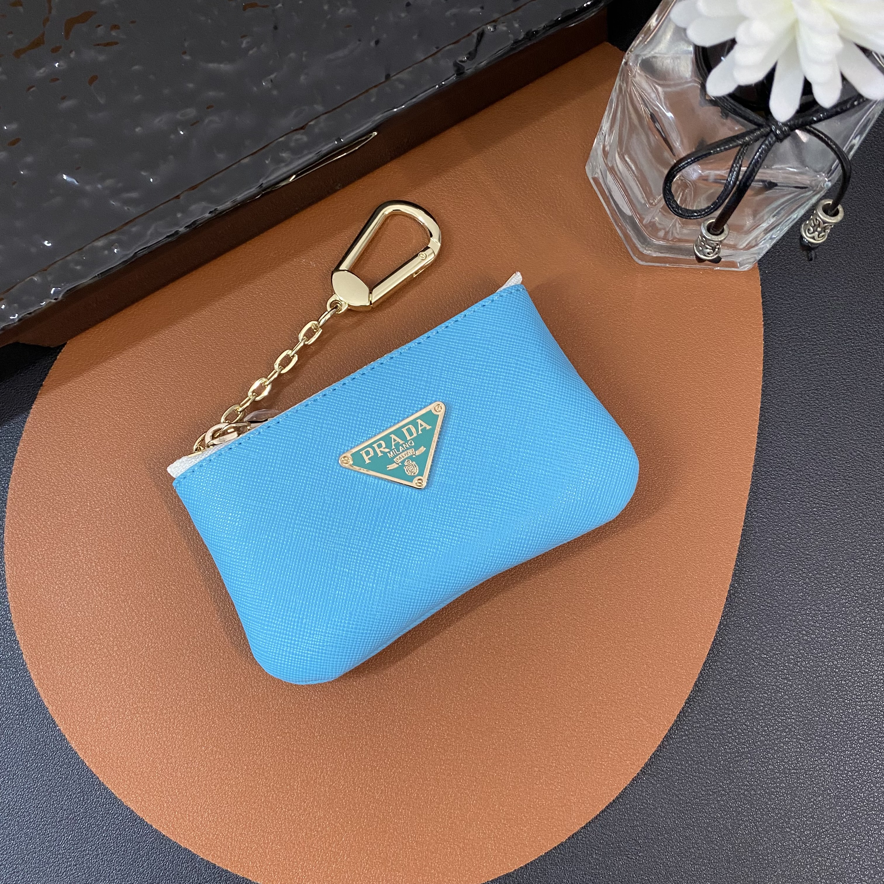 Luxury Leather Zipper Coin Purse