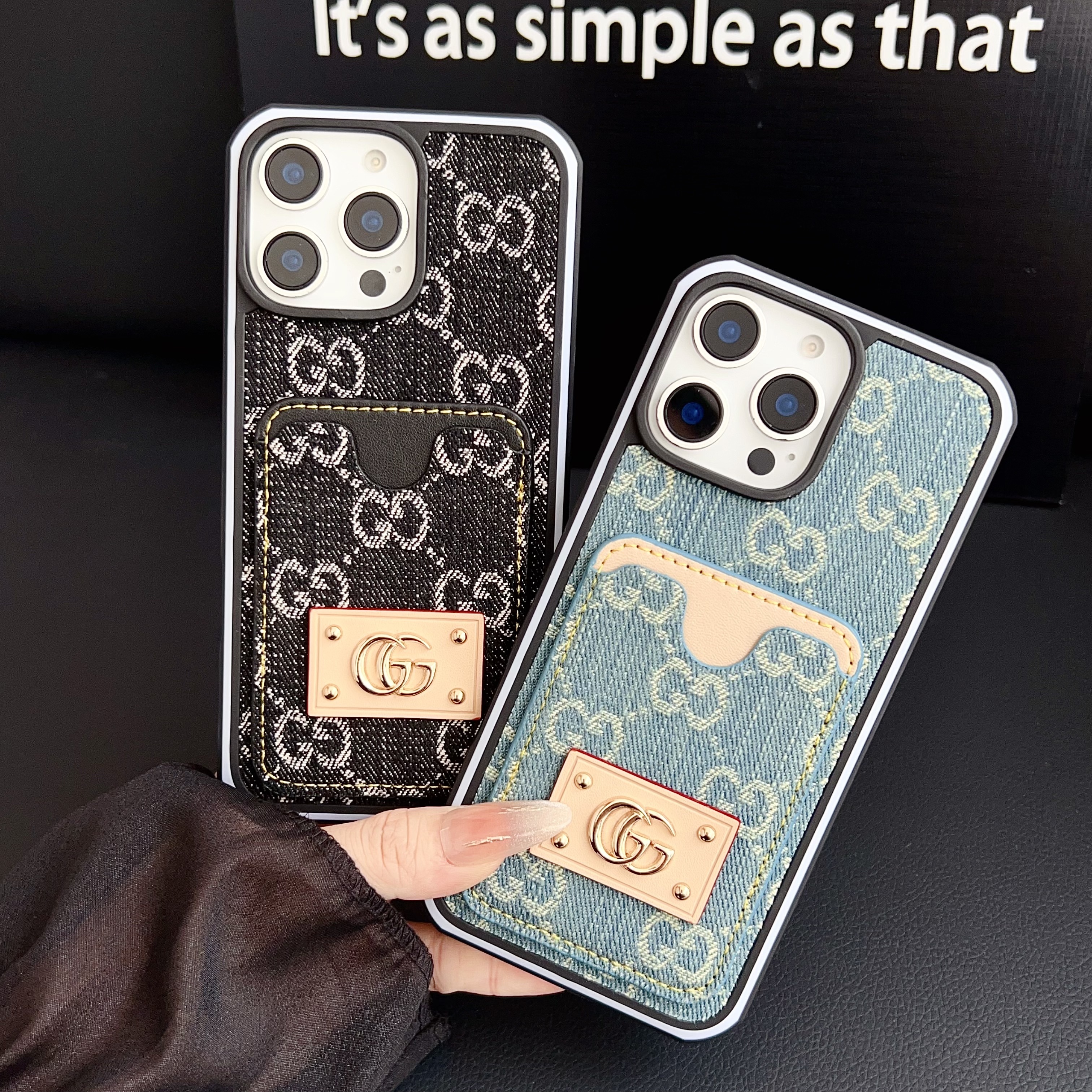 Gucci Denim Canvas iPhone Case