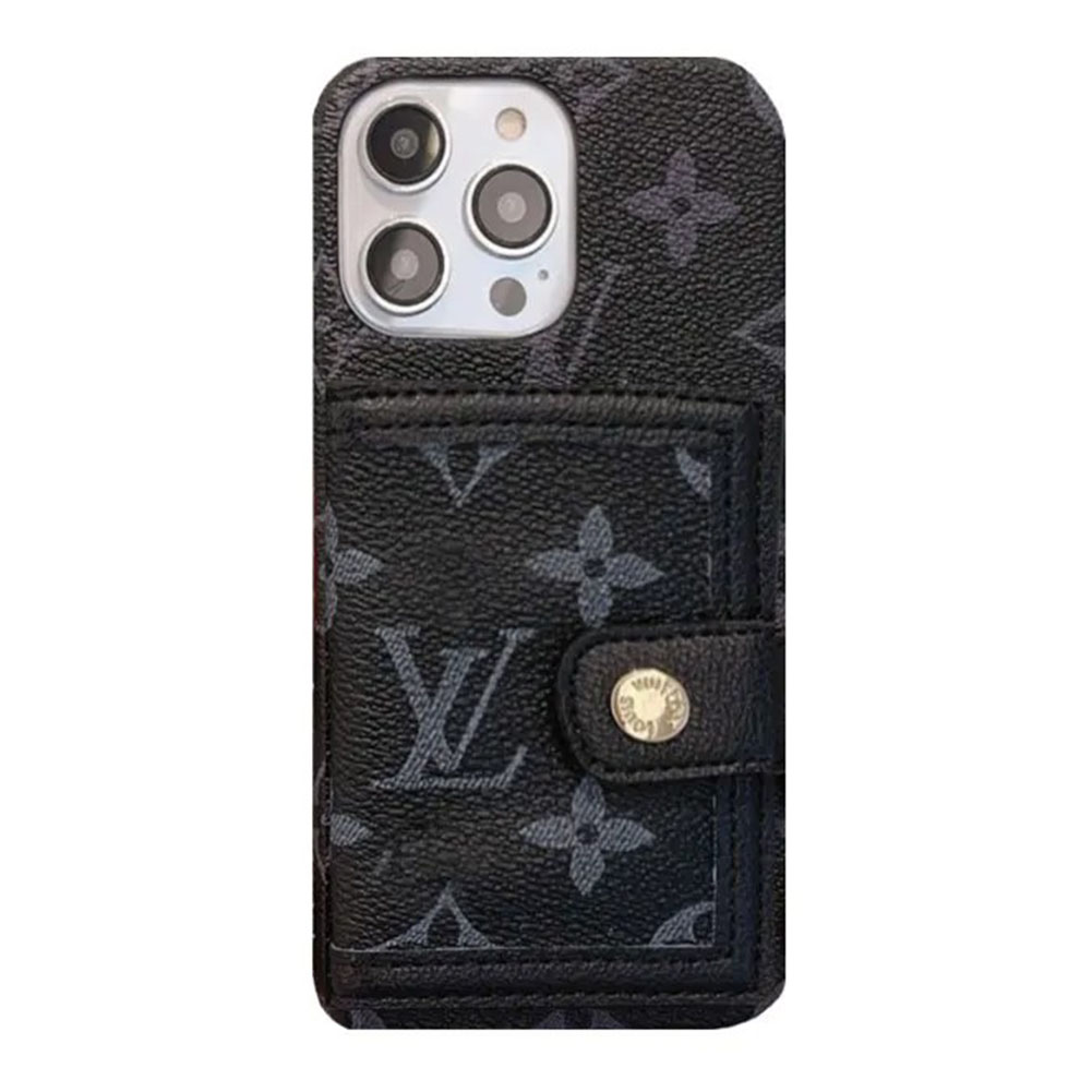 Monogram Leather iPhone Wallet Case