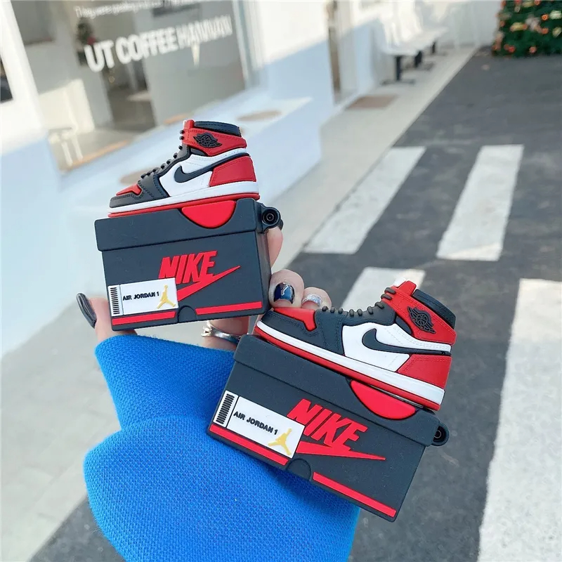 Red AIR JORDAN 1 Airpod Case