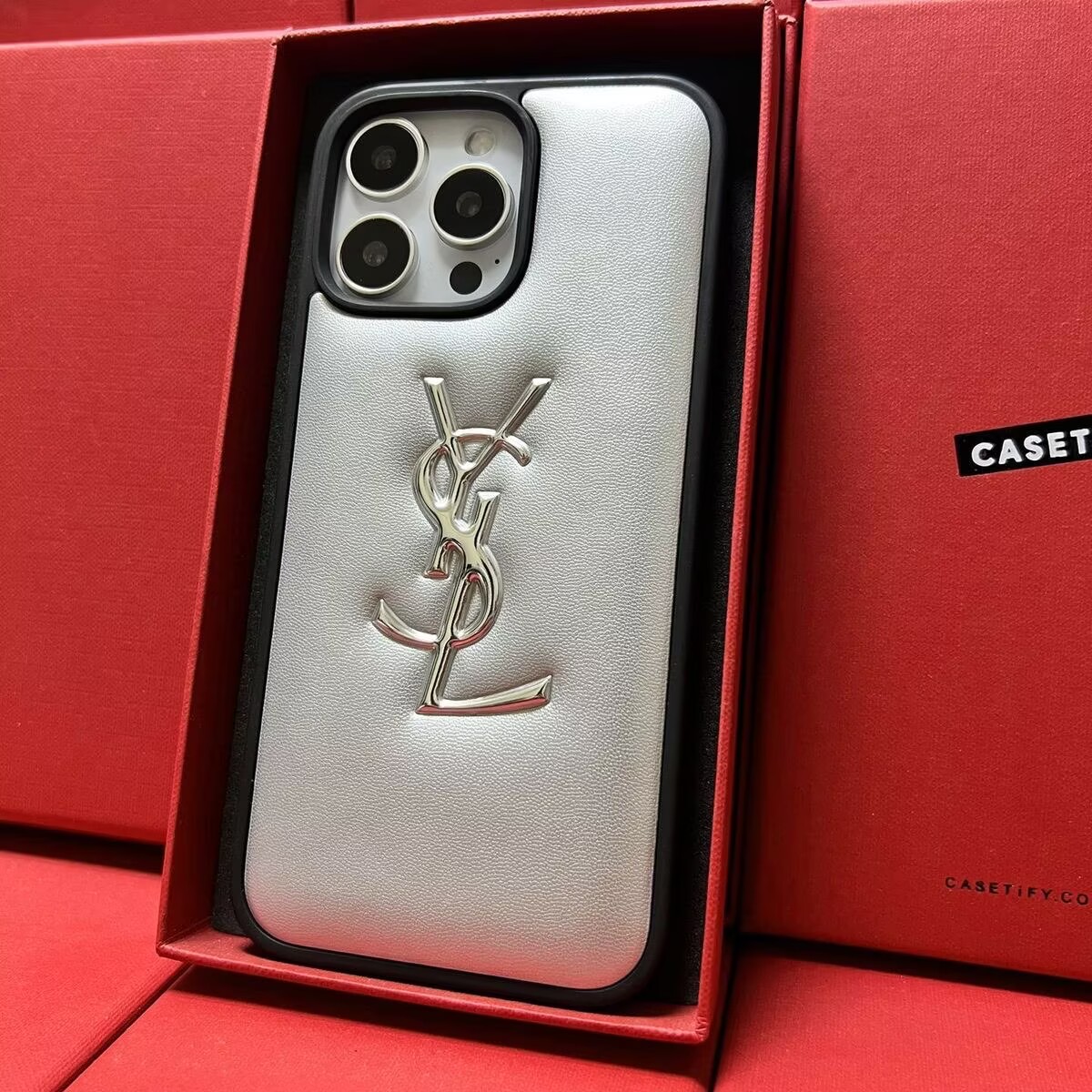 YSL Cushion leather iPhone Case
