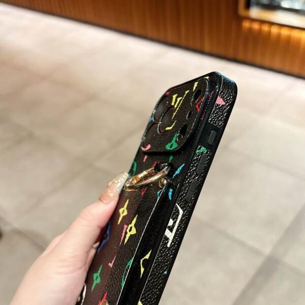 Louis Vuitton Leather Monogram iPhone Case With Holder