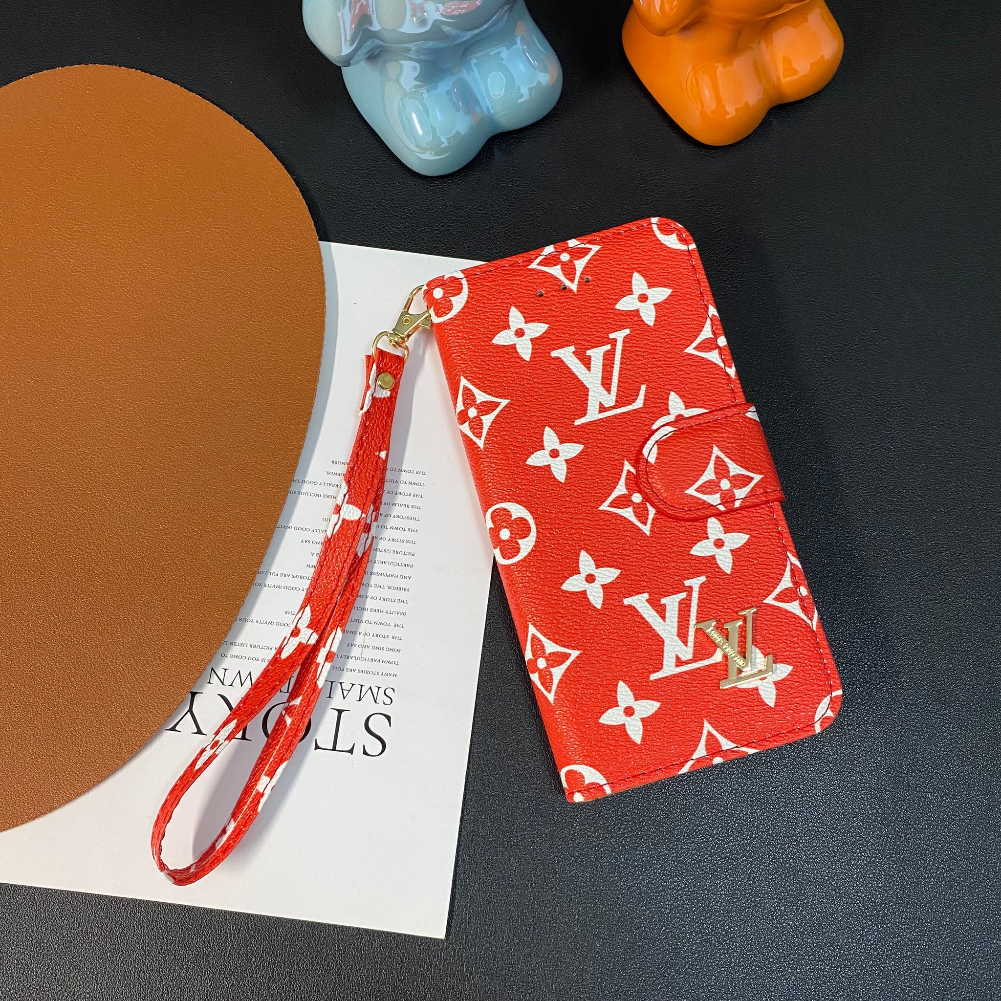 Monogram Leather iPhone Wallet Case