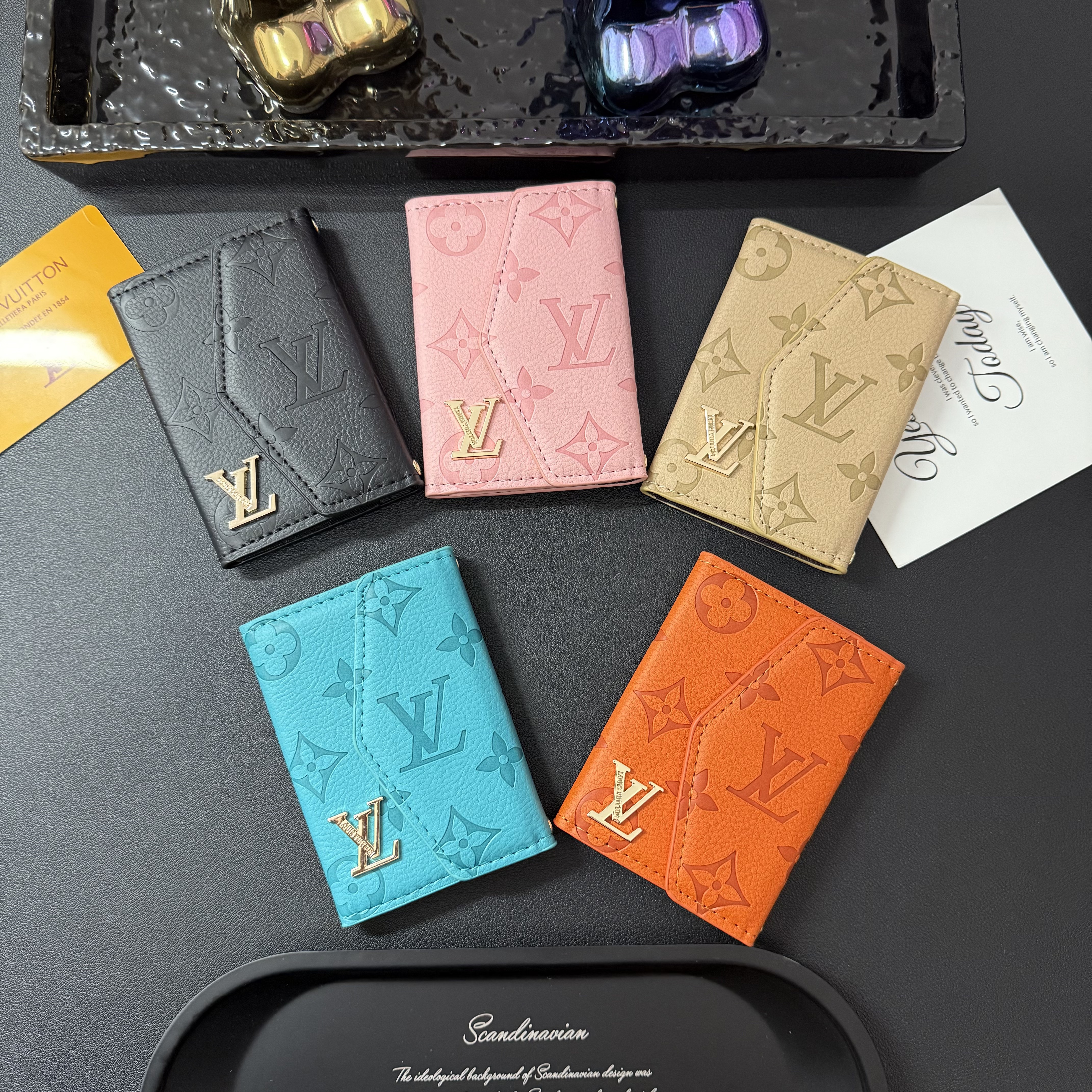 Classic Luxury Leather Wallet Card Holder Snap Closure