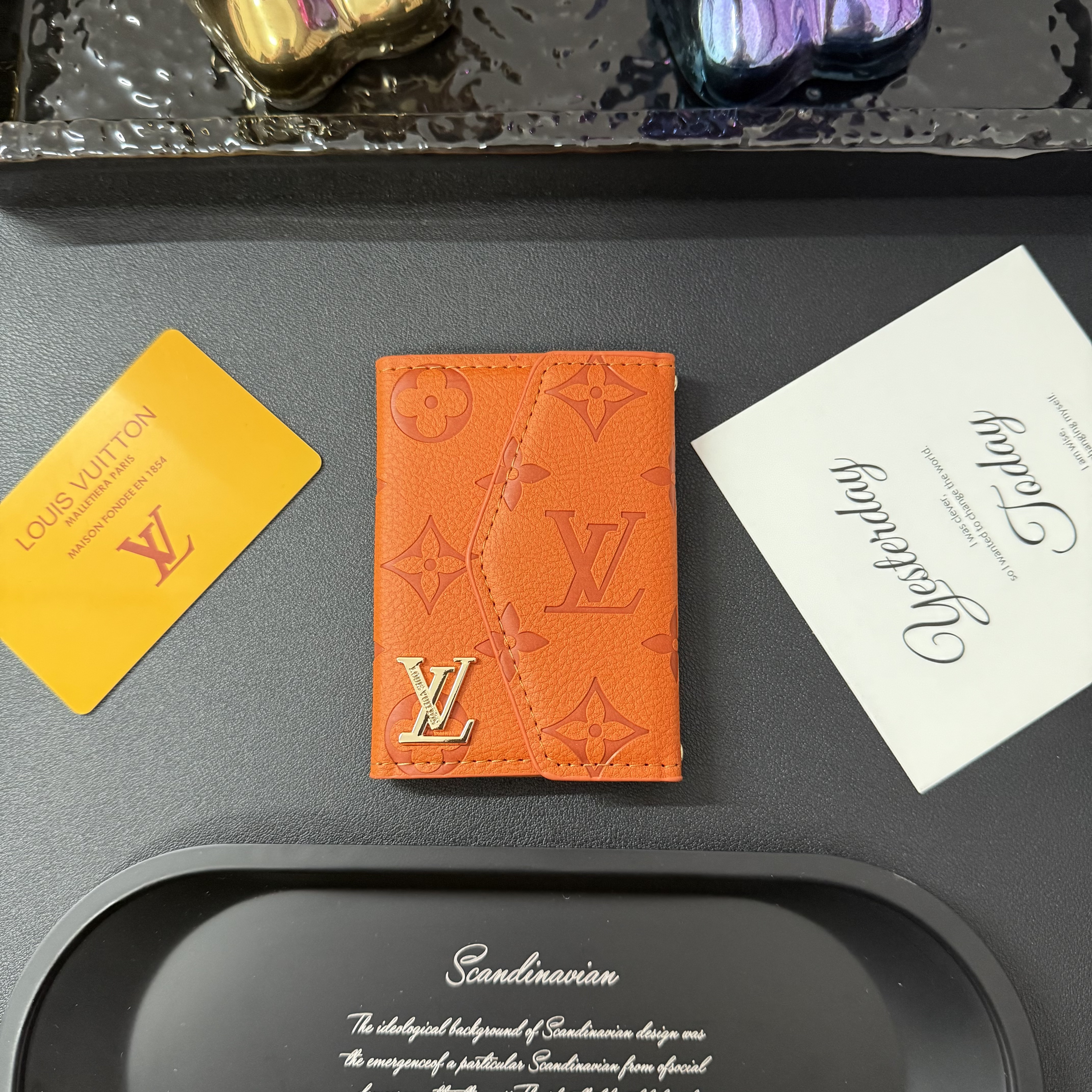 Classic Luxury Leather Wallet Card Holder Snap Closure