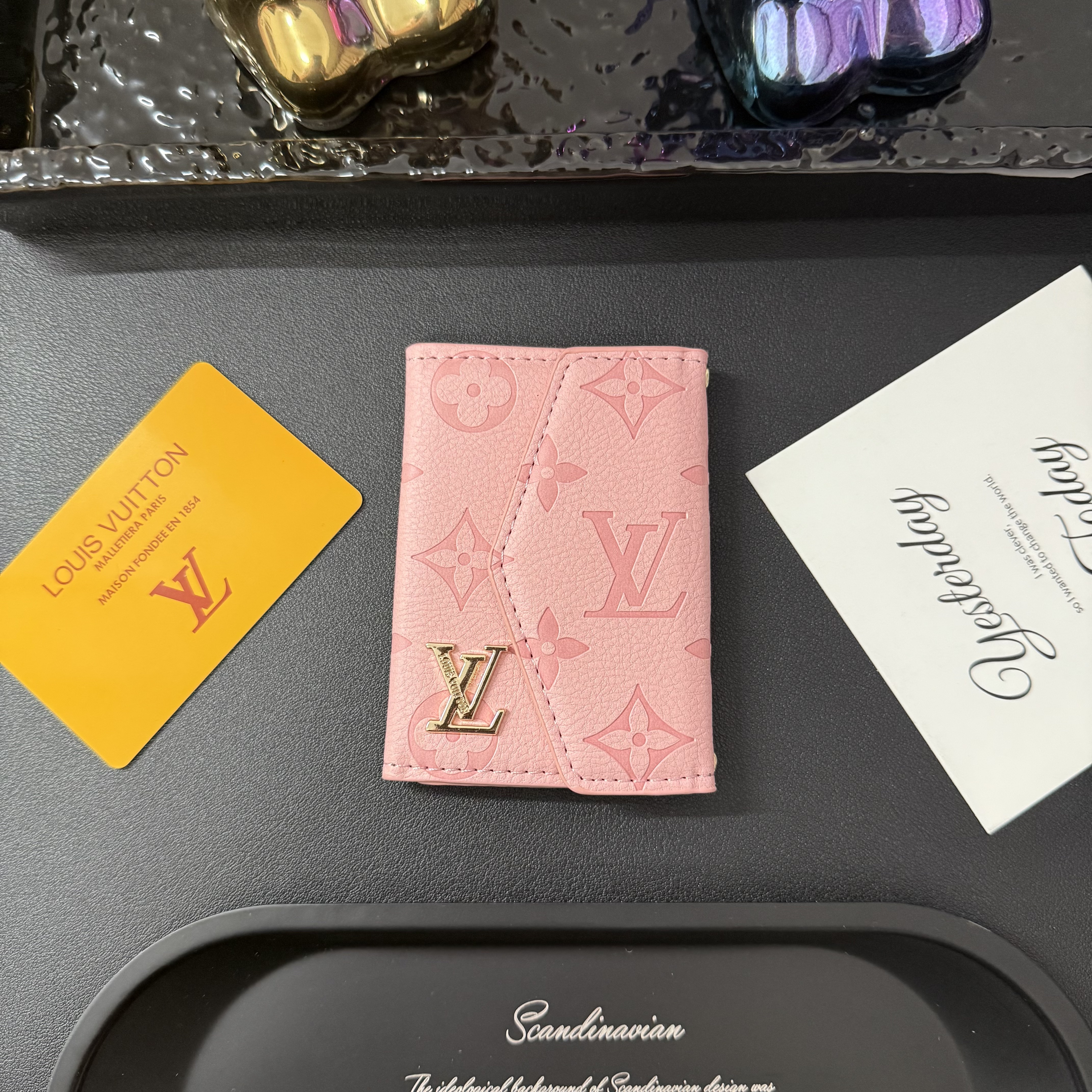 Classic Luxury Leather Wallet Card Holder Snap Closure