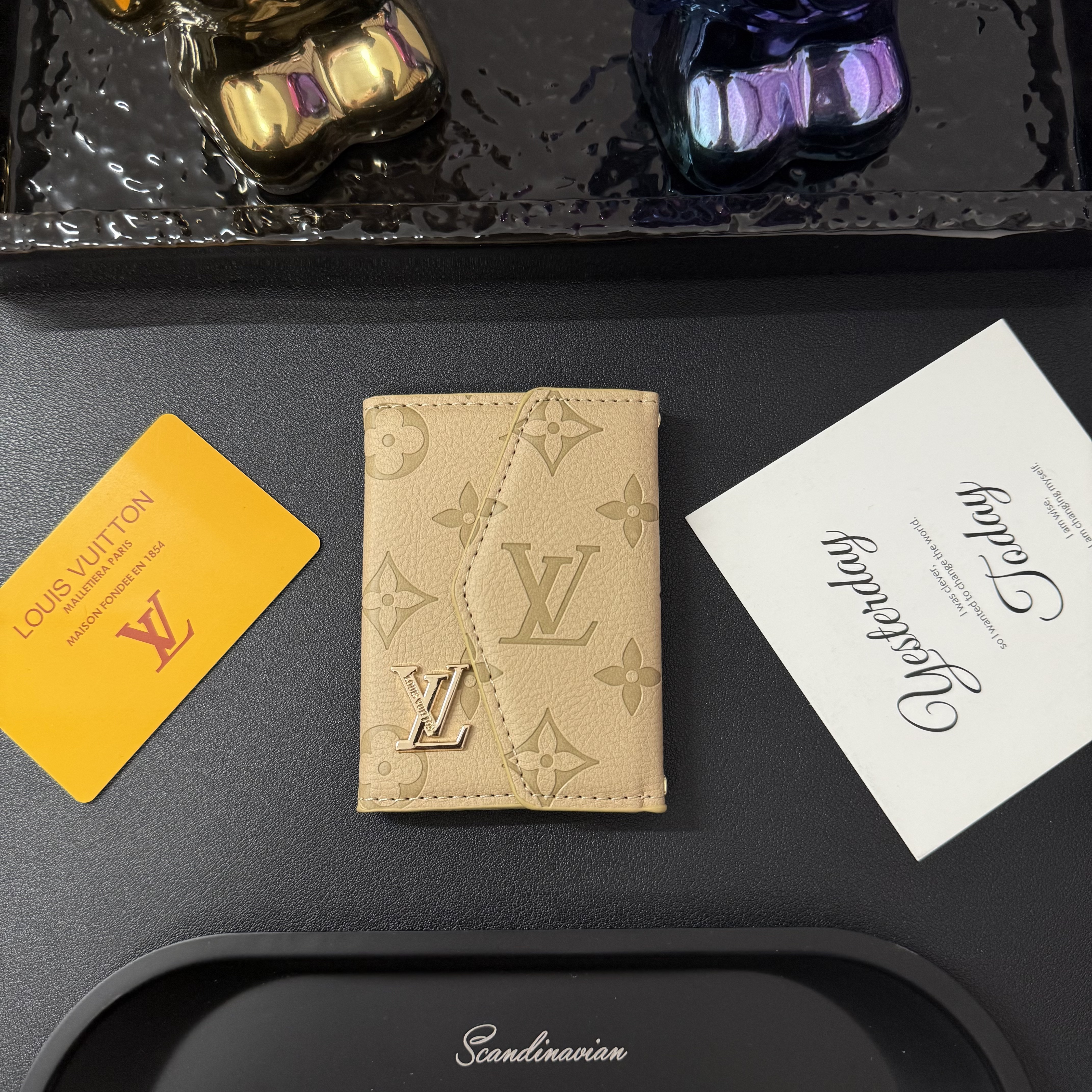 Classic Luxury Leather Wallet Card Holder Snap Closure