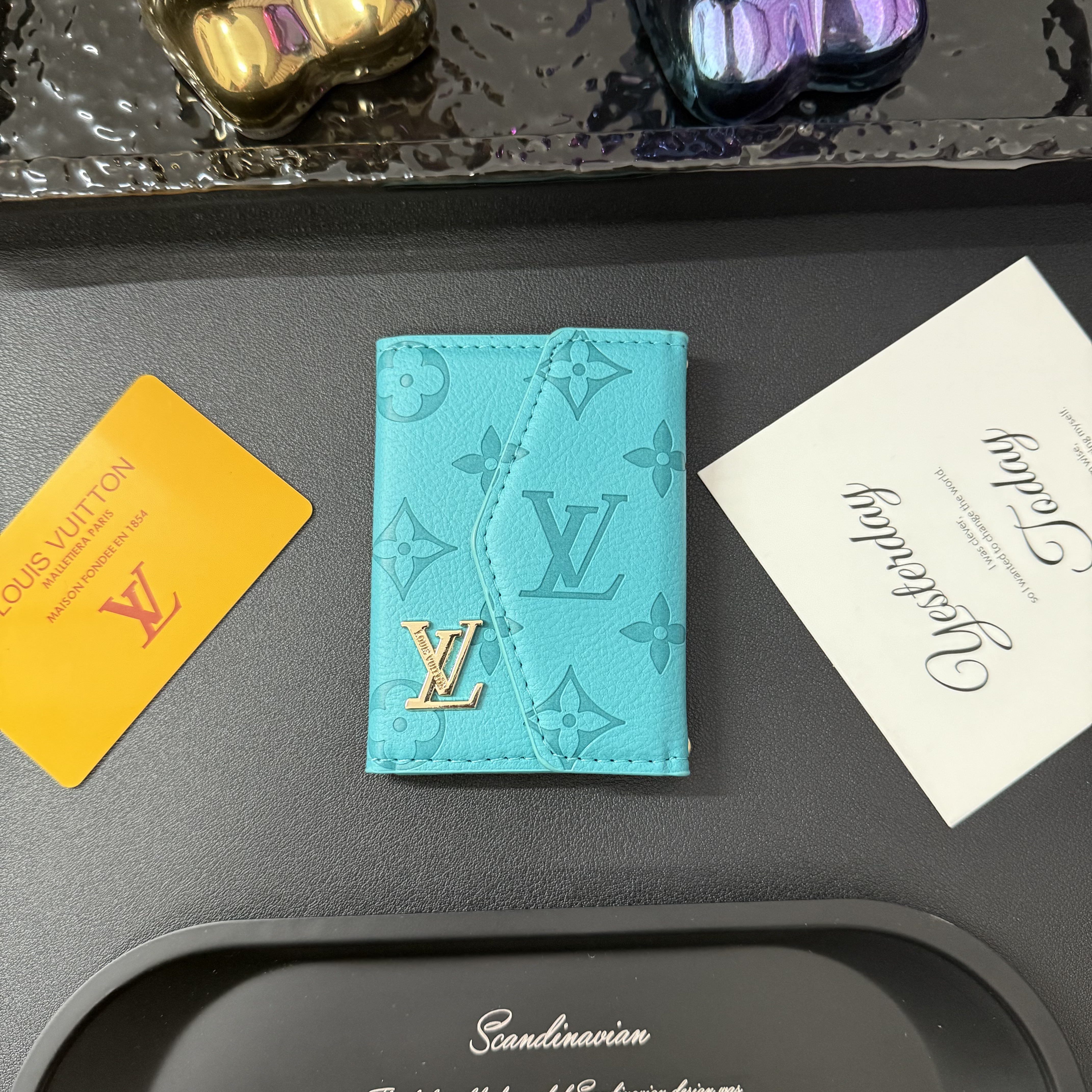 Classic Luxury Leather Wallet Card Holder Snap Closure