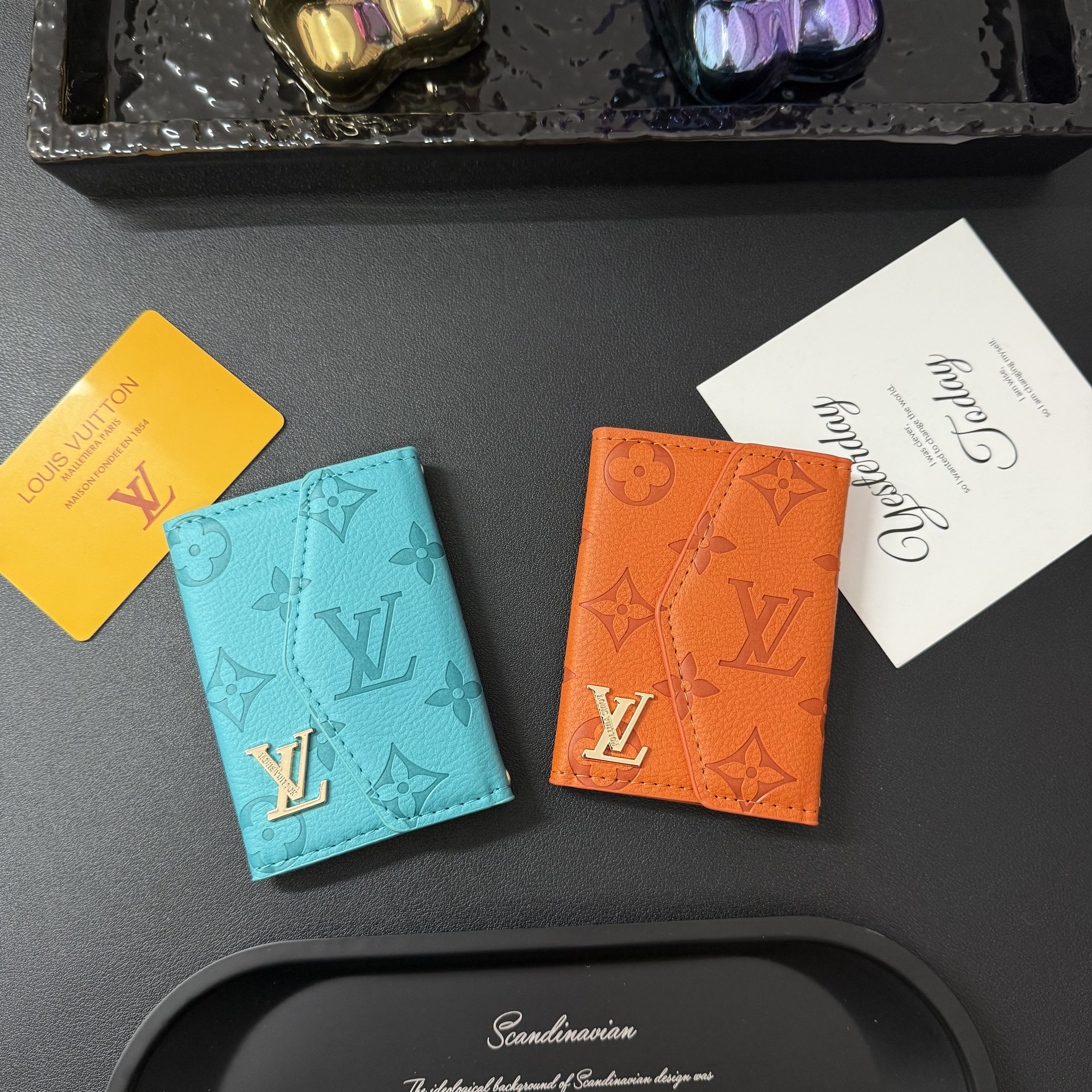 Classic Luxury Leather Wallet Card Holder Snap Closure