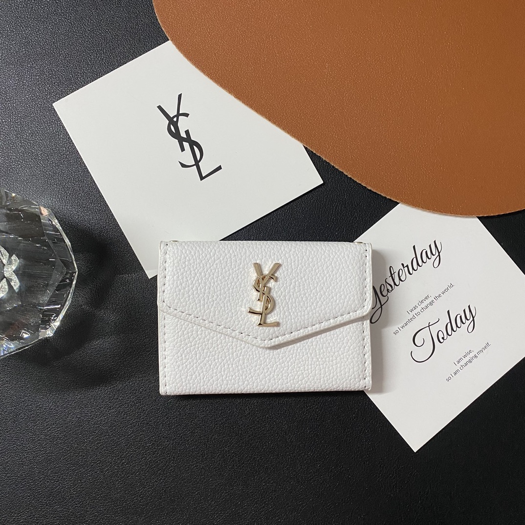 Classic Luxury Leather Wallet Card Holder Snap Closure