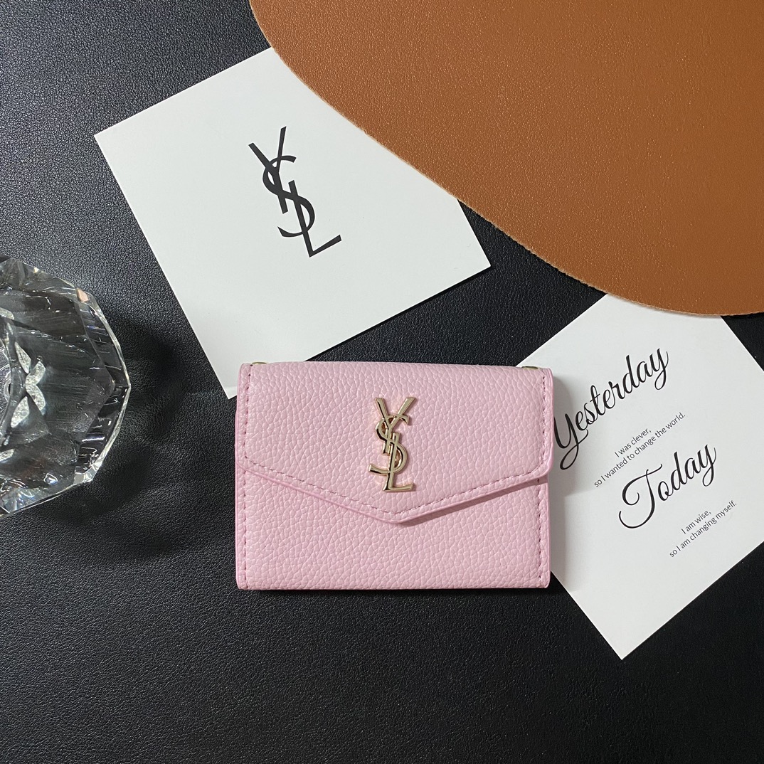 Classic Luxury Leather Wallet Card Holder Snap Closure