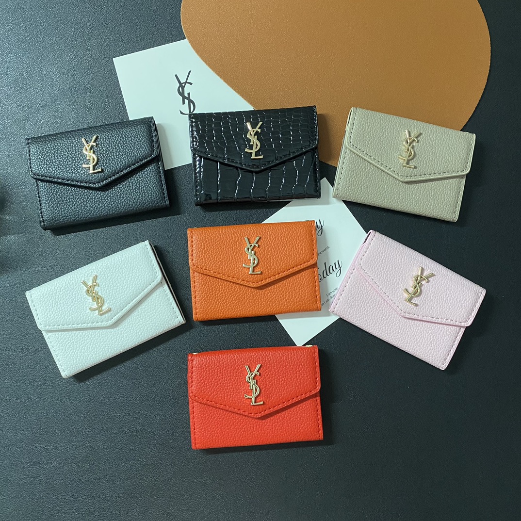 Classic Luxury Leather Wallet Card Holder Snap Closure