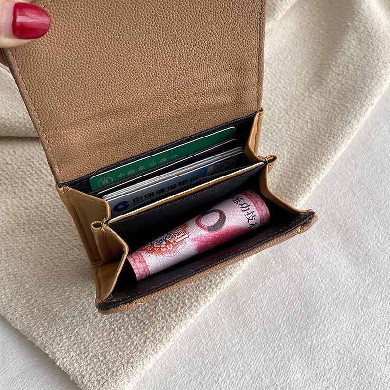 Classic Luxury Leather Wallet Card Holder Snap Closure