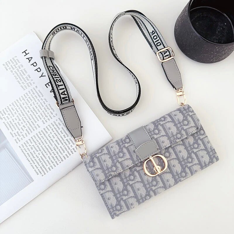 [Copy]Dior Embroidered canvas iPhone Wallet Case