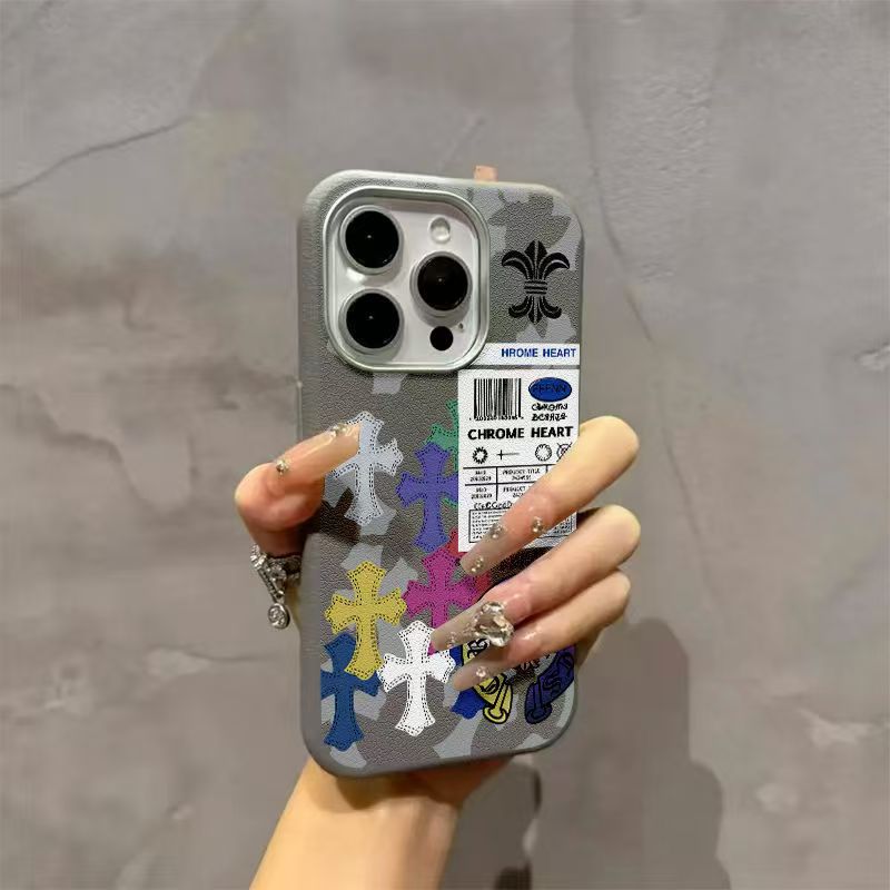 Trendy CH Leather iPhone Case