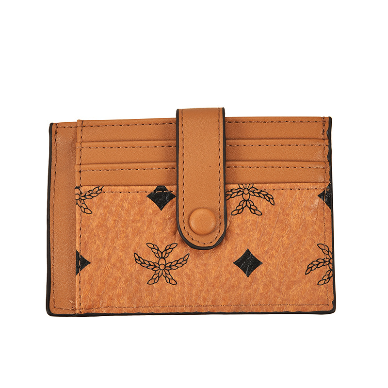 Classic Luxury Leather Wallet Card Holder With Snap Closure