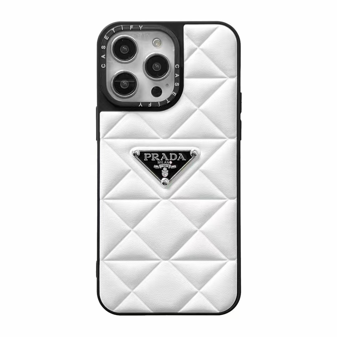 Diamond Goose Down Metal Triangle Label iphone Case