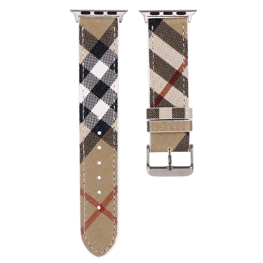 Leather luxury Stripes Apple Watch Bands