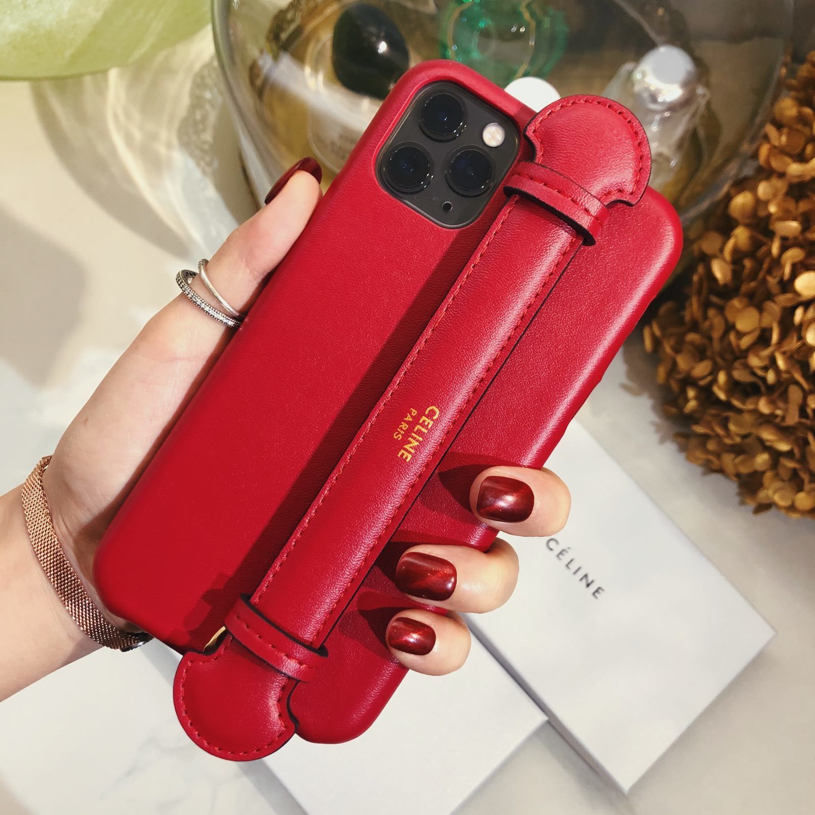 Luxurious Leather CL iPhone Case 