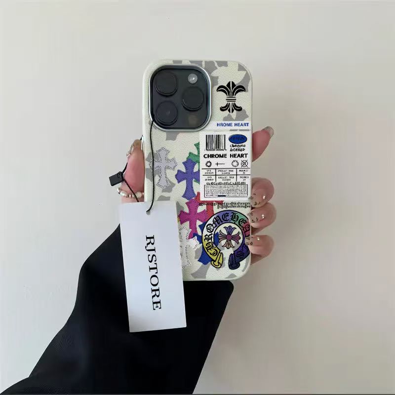 Trendy CH Leather iPhone Case
