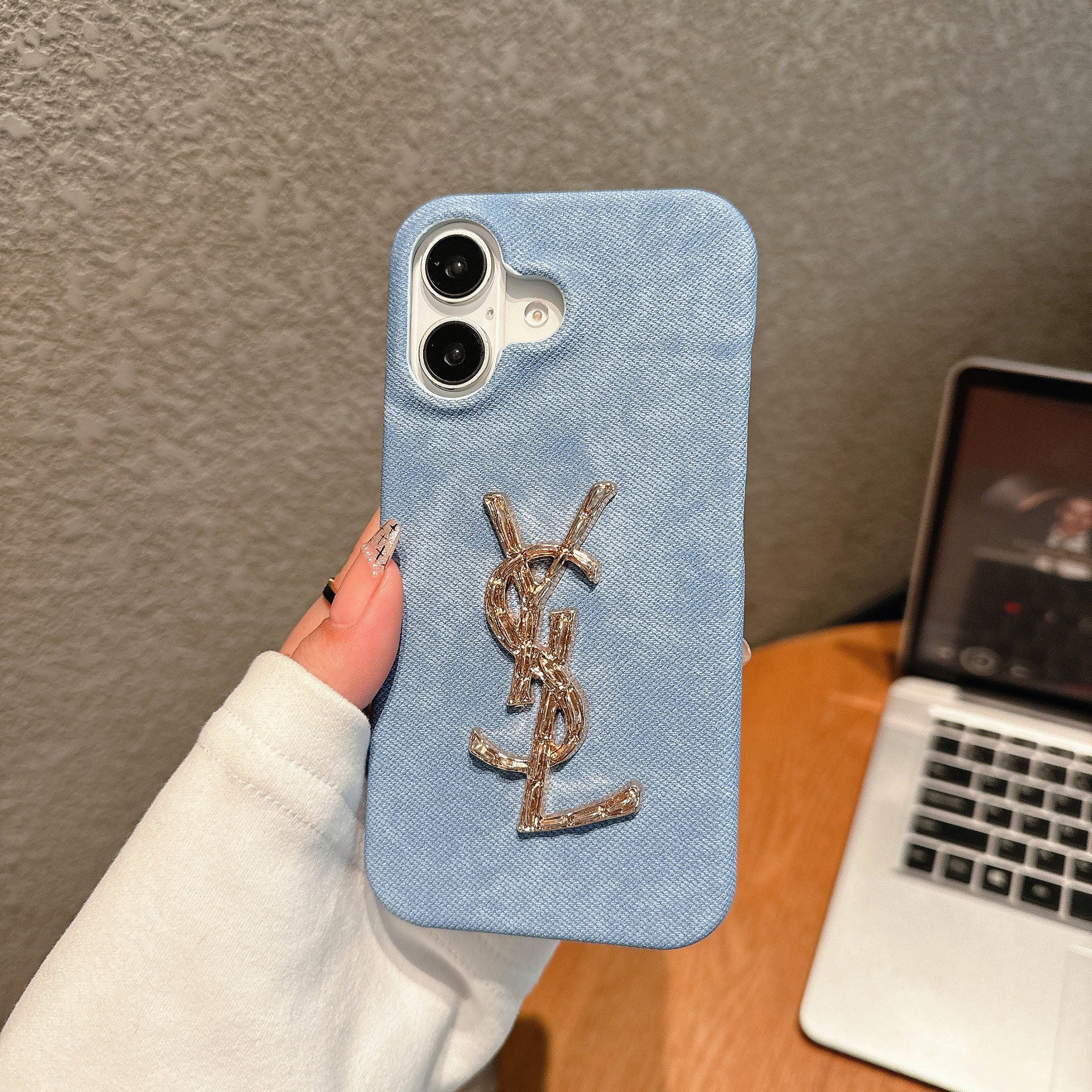Fashion denim canvas iPhone Case