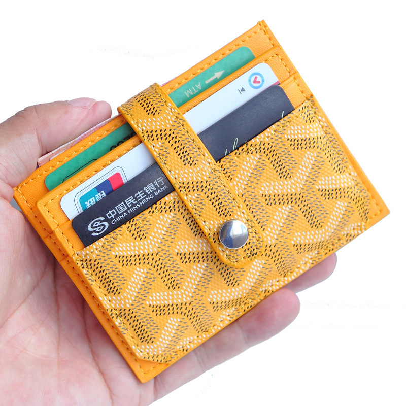 Classic Luxury Leather Wallet Card Holder With Snap Closure