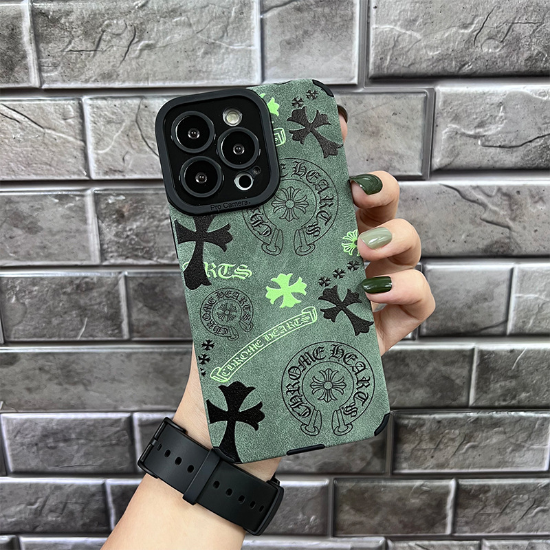 CH Small Plush Leather iPhone Case