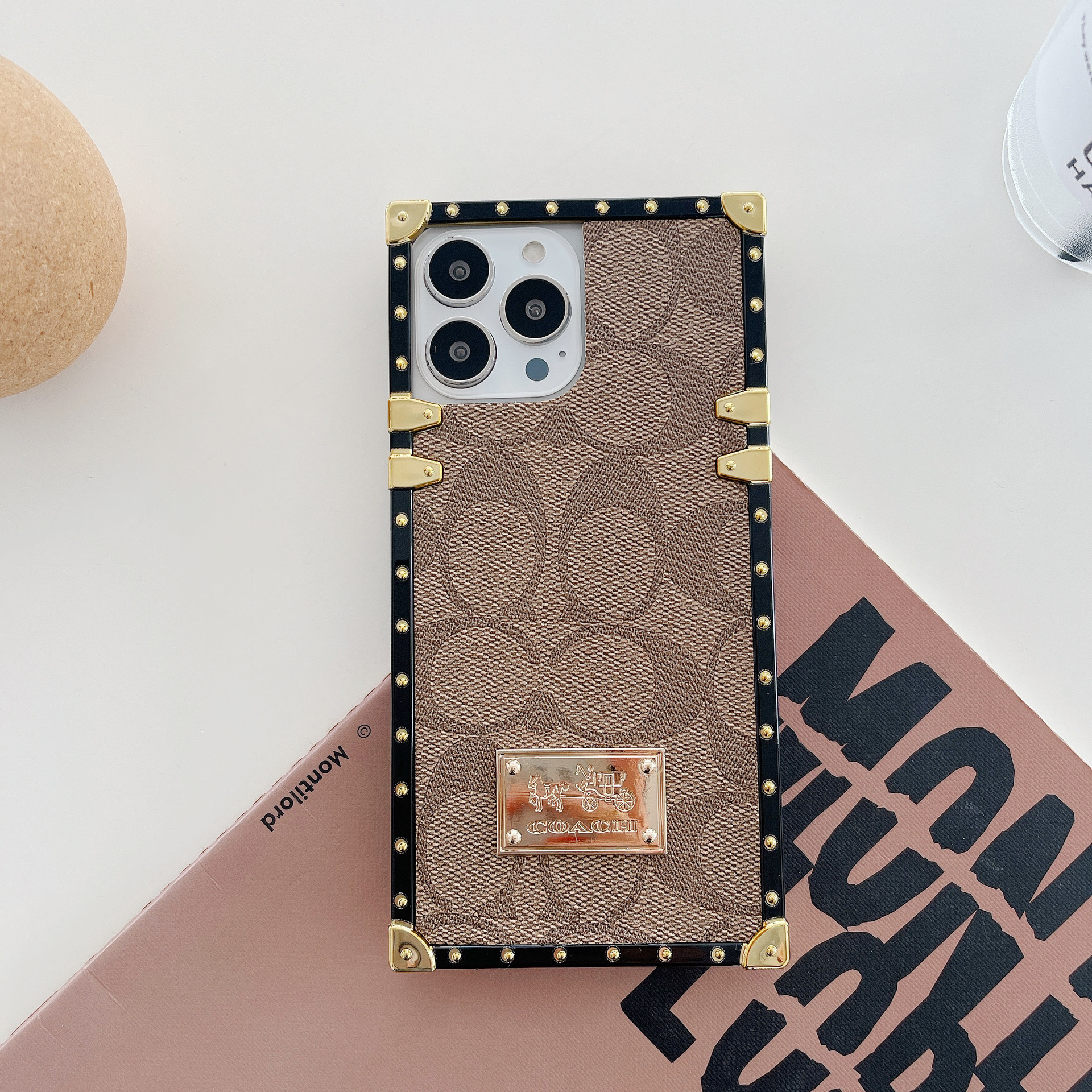 Coach Square Leather iPhone case