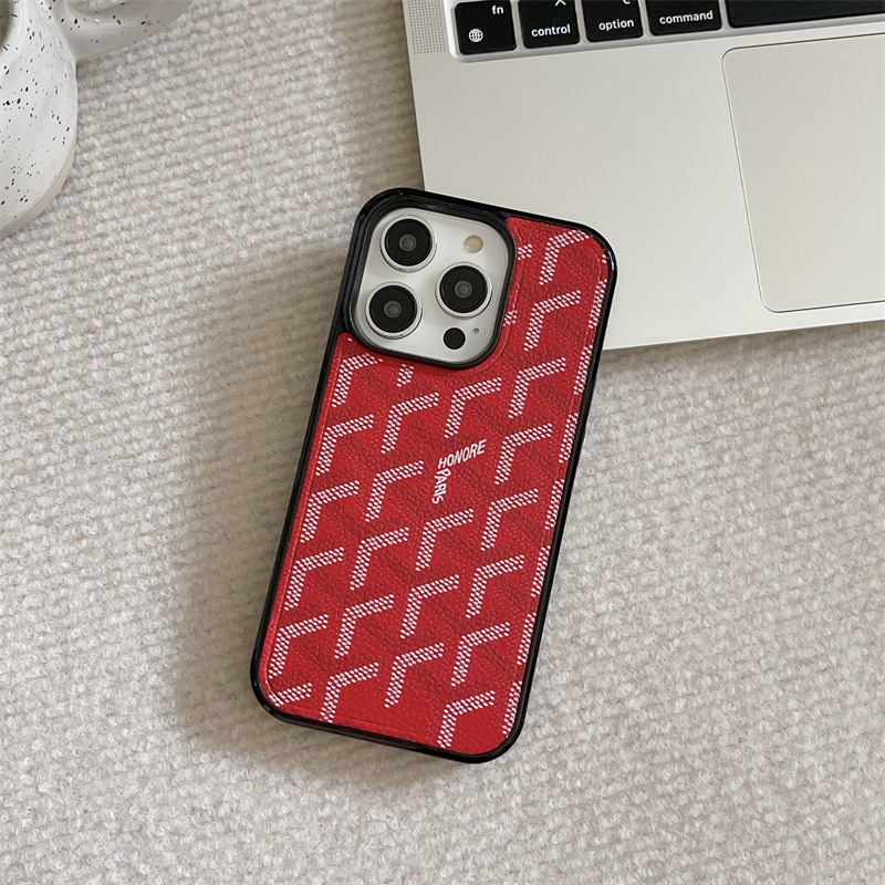 Vintage Leather GD iPhone Case-Silicone Black Edge