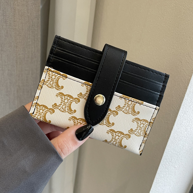  Luxury Leather Wallet Card Holder With Snap Closure