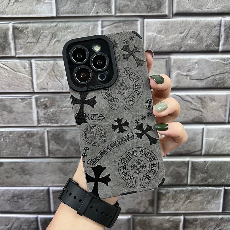 CH Small Plush Leather iPhone Case