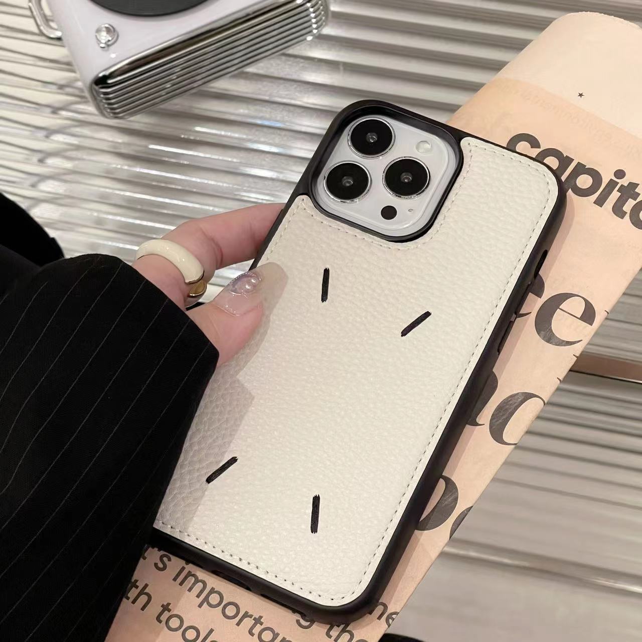 Luxury Leather M iPhone Case