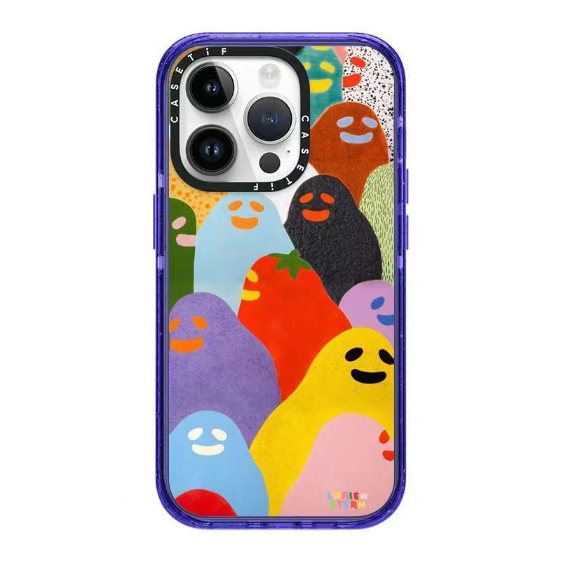 Colorful ghosts iPhone Case