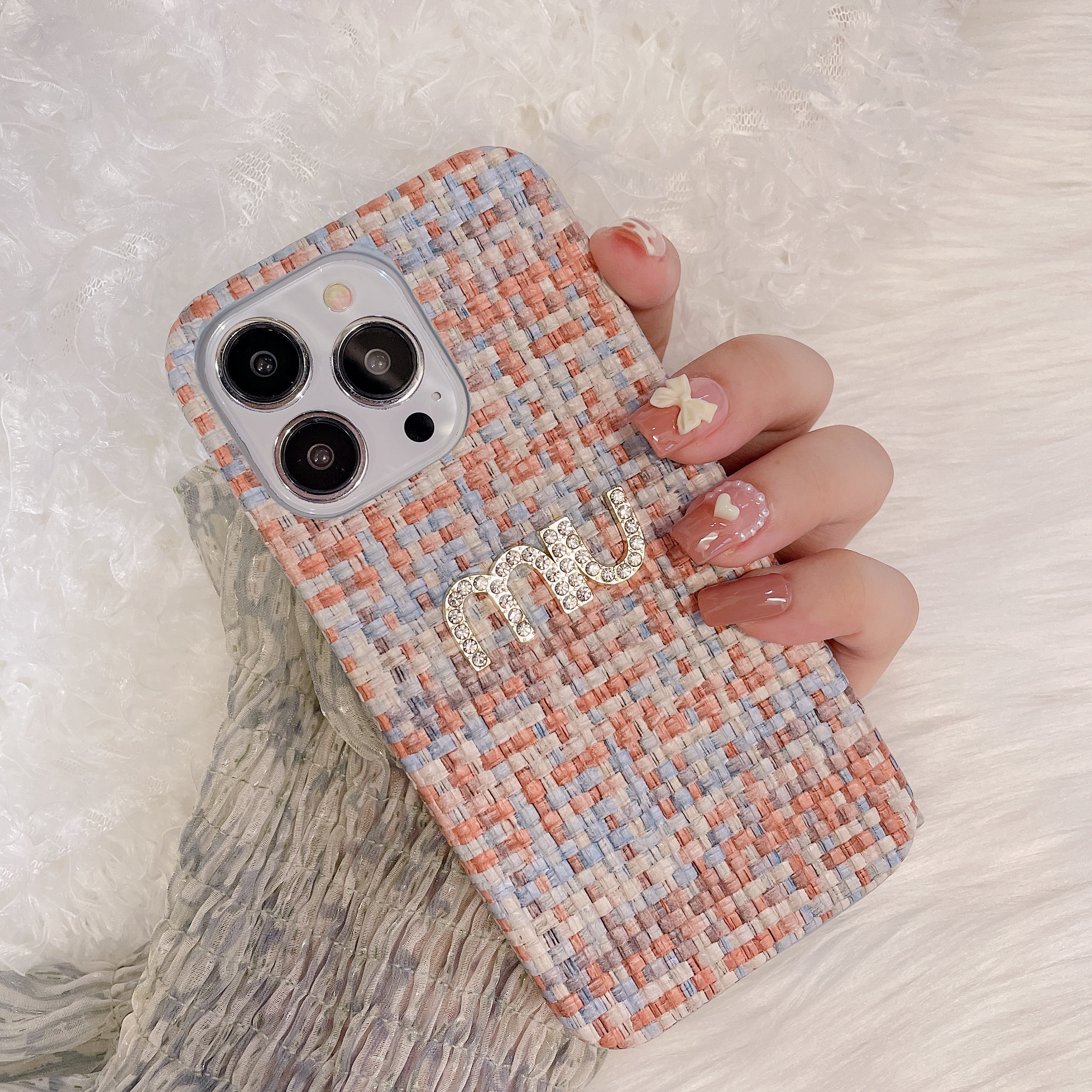 Weaving Leather MU iPhone  Case